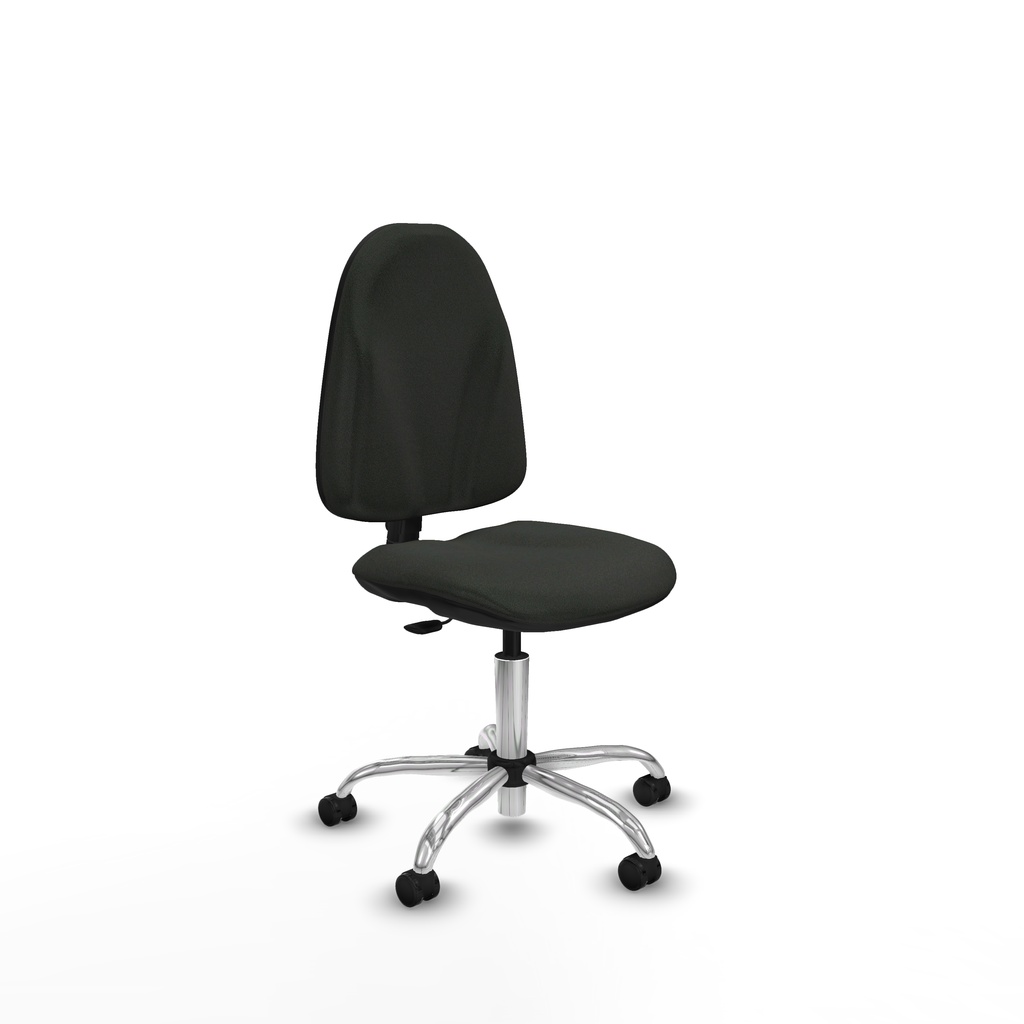 Algarra CP bali negro  base cromada ruedas engomadas 50mm