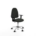 Algarra CP bali negro brazos 1D base cromada ruedas engomadas 50mm