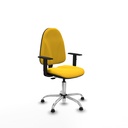 Algarra CP similpiel amarillo brazos 1D base cromada topes