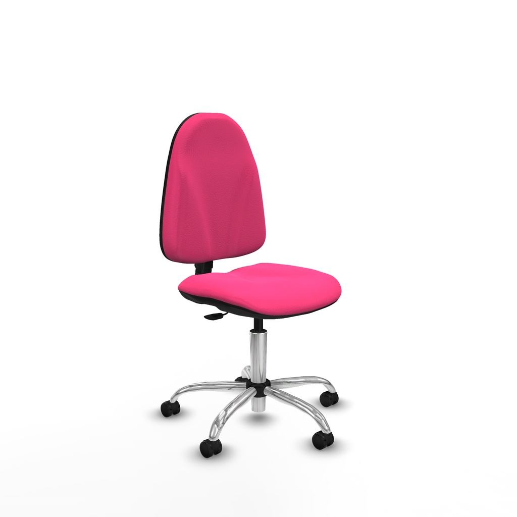 Algarra CP similpiel rosa  base cromada ruedas autofrenantes 50mm