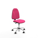 Algarra CP similpiel rosa  base cromada ruedas autofrenantes 50mm