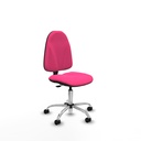Algarra CP similpiel rosa  base cromada ruedas nailon 50mm