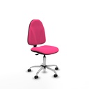 Algarra CP similpiel rosa  base cromada ruedas engomadas 50mm