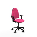 Algarra CP similpiel rosa brazos 1D base poliamida ruedas autofrenantes 50mm