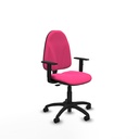 Algarra CP similpiel rosa brazos 1D base poliamida ruedas nailon 50mm