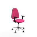 Algarra CP similpiel rosa brazos 2D base cromada topes