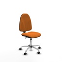 Algarra CP similpiel naranja  base cromada ruedas autofrenantes 50mm