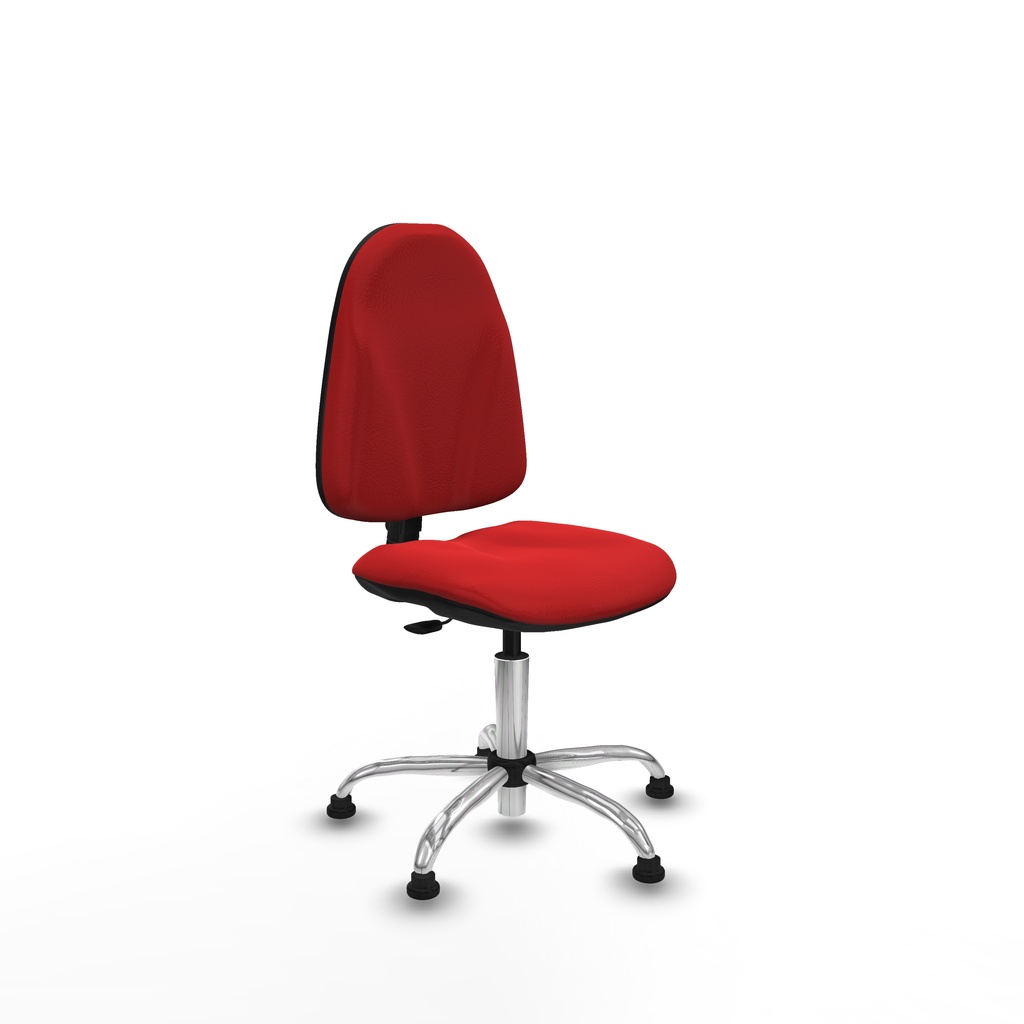 Algarra CP similpiel rojo  base cromada topes