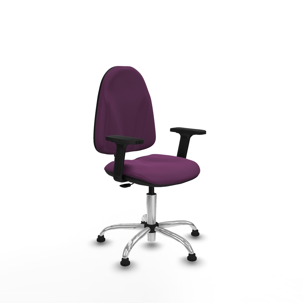Algarra CP similpiel morado brazos 2D base cromada topes