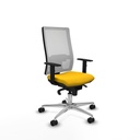 Horna sincro malla blanca bali amarillo brazos 1D base aluminio  ruedas 65mm nailon