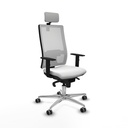 Horna sincro malla blanca bali blanco brazos 1D base aluminio cabecero 2D ruedas 65mm engomadas