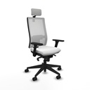 Horna sincro malla blanca bali blanco brazos 3D base piramidal cabecero 2D ruedas 65mm nailon