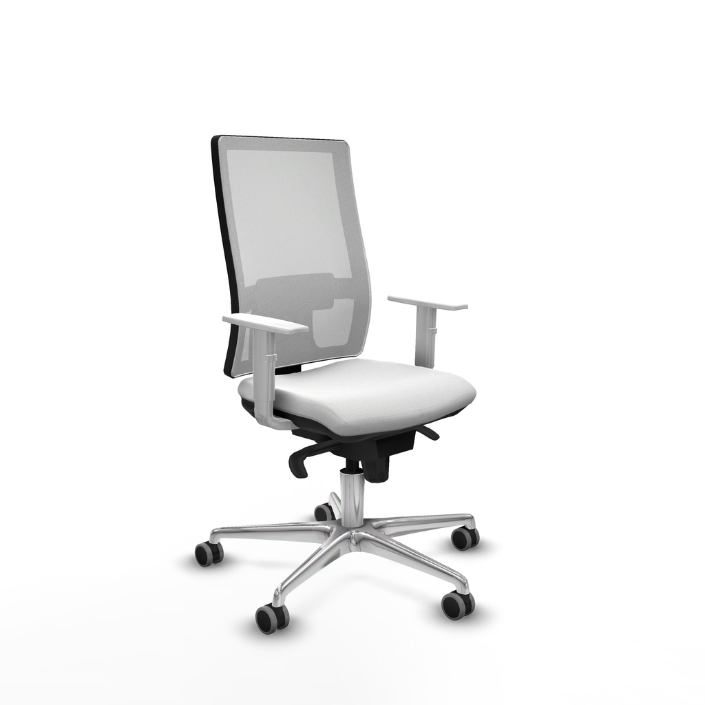 Horna sincro malla blanca bali blanco brazos blancos base aluminio  ruedas 65mm engomadas