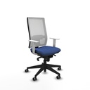 Horna sincro malla blanca bali azul marino brazos blancos base piramidal  ruedas 65mm engomadas