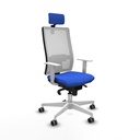 Horna sincro malla blanca bali azul brazos blancos base blanca cabecero 2D ruedas 65mm engomadas