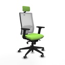 Horna sincro malla blanca bali pistacho brazos 2D base piramidal cabecero 2D ruedas 65mm engomadas