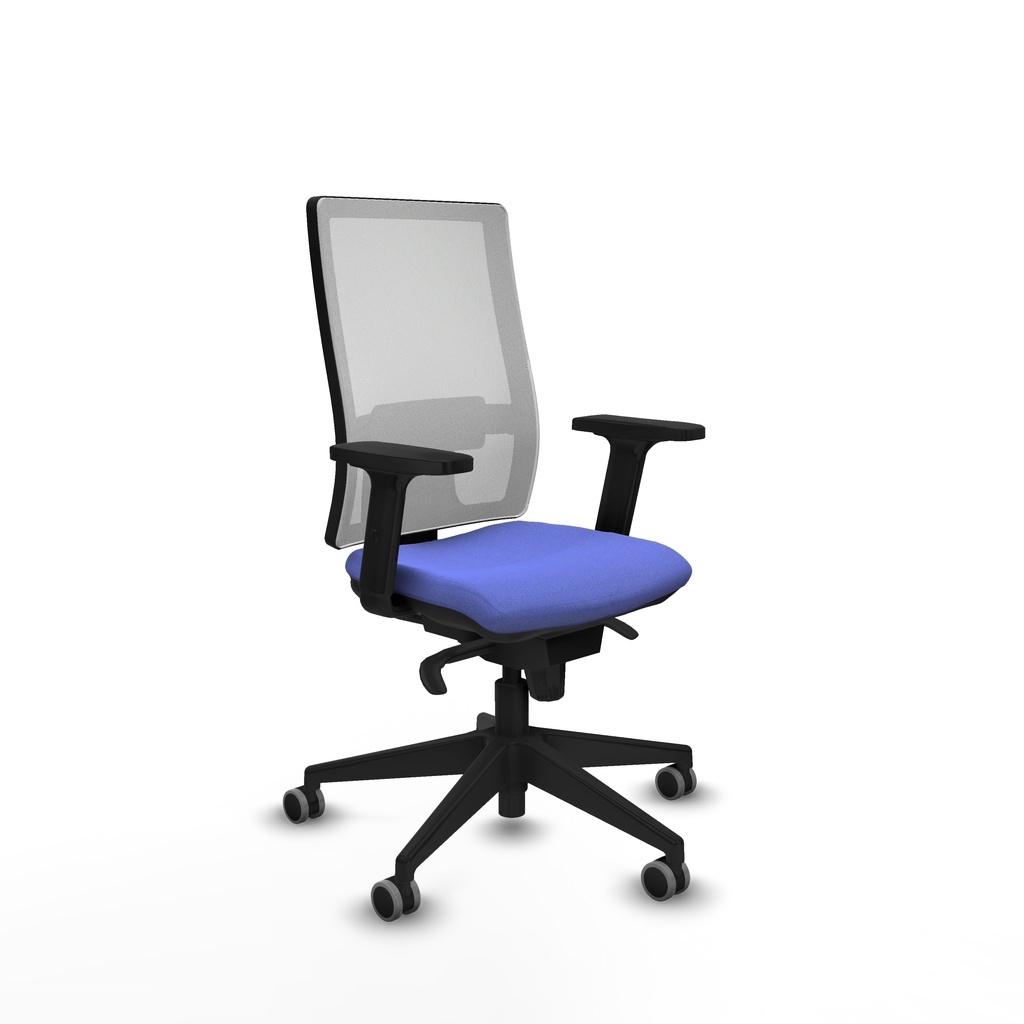 Horna sincro malla blanca bali azul claro brazos 2D base piramidal  ruedas 65mm engomadas