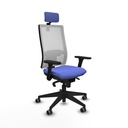 Horna sincro malla blanca bali azul claro brazos 3D base piramidal cabecero 2D ruedas 65mm engomadas