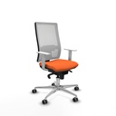 Horna sincro malla blanca bali naranja brazos blancos base aluminio  ruedas 65mm engomadas
