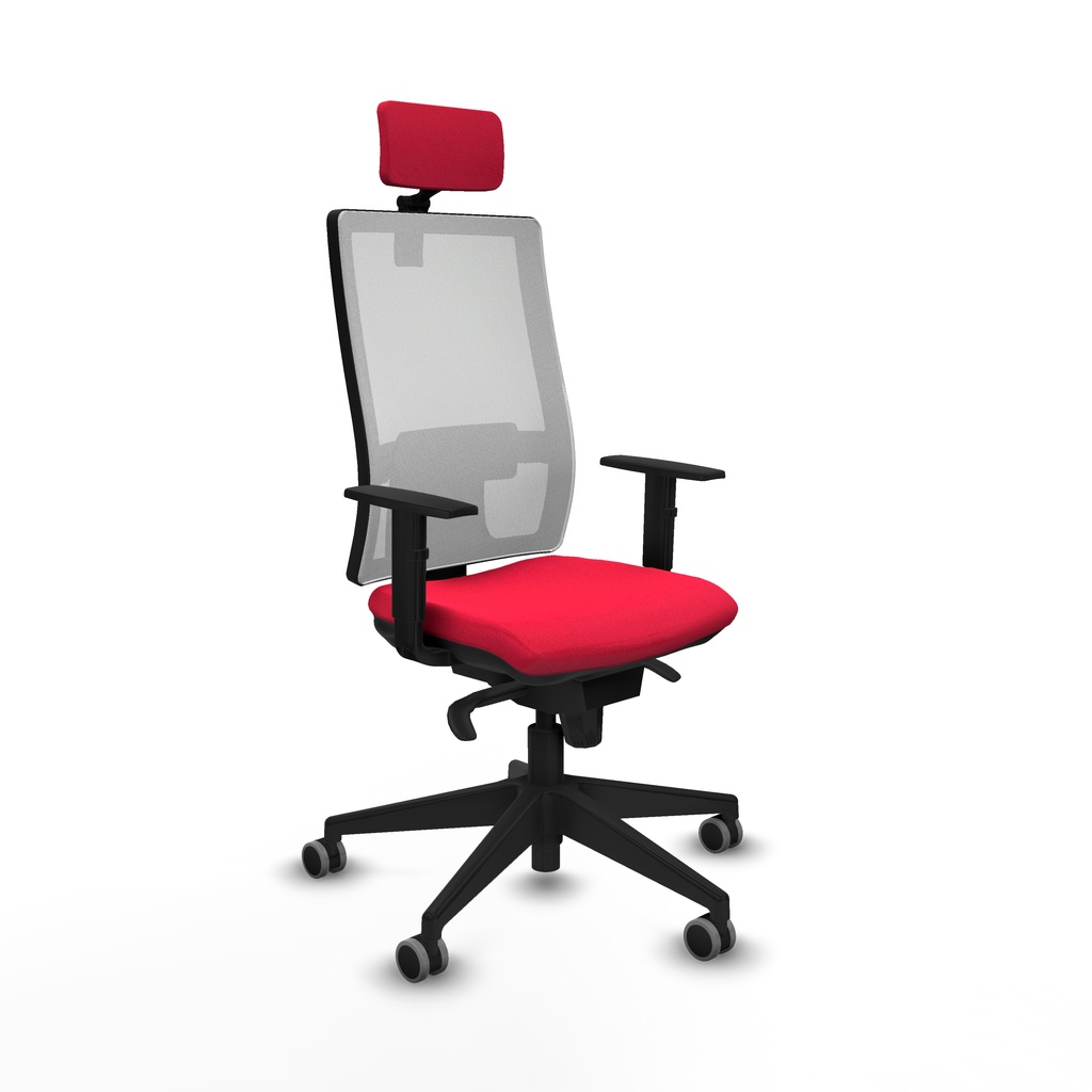 Horna sincro malla blanca bali rojo brazos 1D base piramidal cabecero 2D ruedas 65mm engomadas