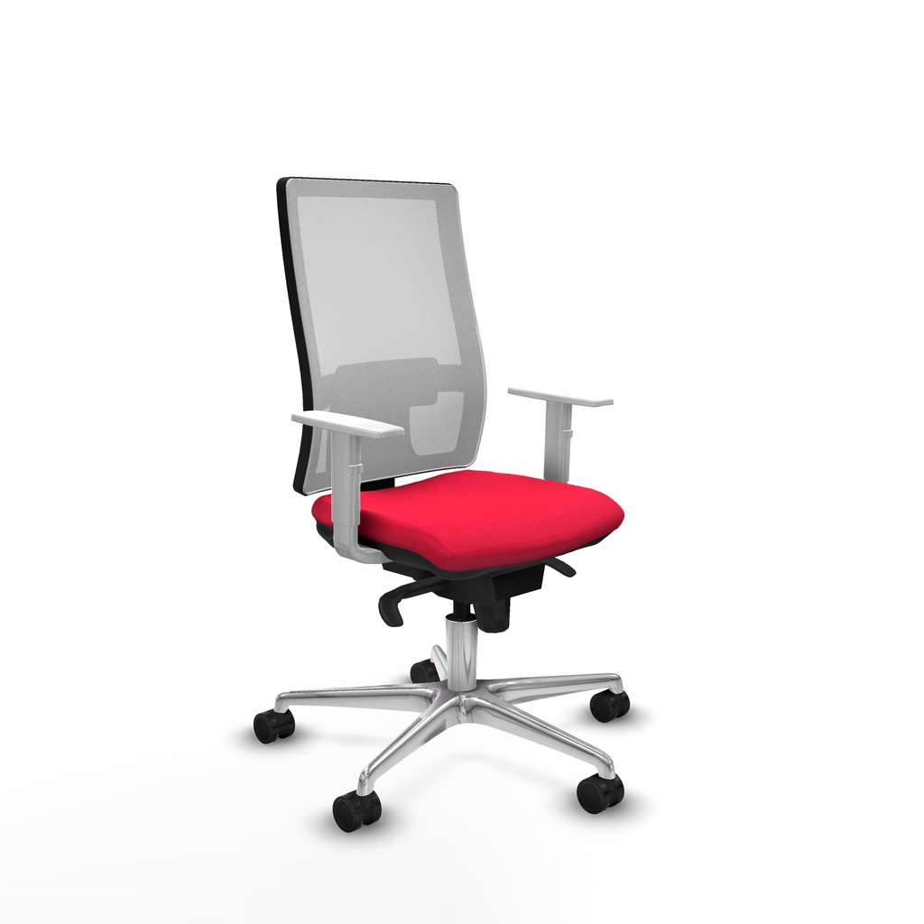 Horna sincro malla blanca bali rojo brazos blancos base aluminio  ruedas 65mm nailon