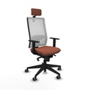 Horna sincro malla blanca bali marrón brazos 1D base piramidal cabecero 2D ruedas 65mm engomadas
