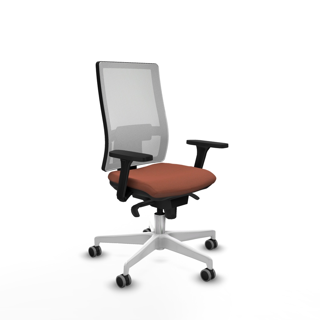 Horna sincro malla blanca bali marrón brazos 3D base blanca  ruedas 65mm engomadas