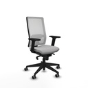 Horna sincro malla blanca bali gris claro brazos 2D base piramidal  ruedas 65mm engomadas