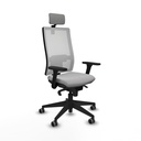 Horna sincro malla blanca bali gris claro brazos 3D base piramidal cabecero 2D ruedas 65mm engomadas