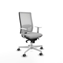 Horna sincro malla blanca bali gris claro brazos blancos base blanca  ruedas 65mm engomadas