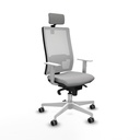 Horna sincro malla blanca bali gris claro brazos blancos base blanca cabecero 2D ruedas 65mm engomadas