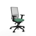 Horna sincro malla blanca bali verde esmeralda brazos 2D base piramidal  ruedas 65mm nailon