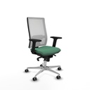 Horna sincro malla blanca bali verde esmeralda brazos 2D base aluminio  ruedas 65mm engomadas