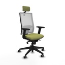 Horna sincro malla blanca bali verde oliva brazos 2D base piramidal cabecero 2D ruedas 65mm engomadas