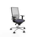 Horna sincro malla blanca bali gris oscuro brazos 1D base aluminio  ruedas 65mm engomadas