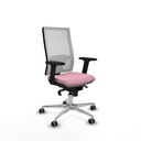 Horna sincro malla blanca bali rosa brazos 2D base aluminio  ruedas 65mm engomadas