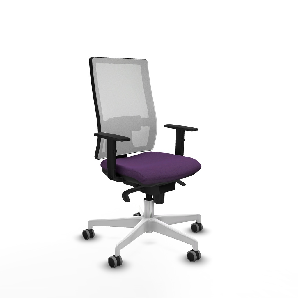 Horna sincro malla blanca bali morado brazos 1D base blanca  ruedas 65mm engomadas