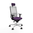 Horna sincro malla blanca bali morado brazos 1D base blanca cabecero 2D ruedas 65mm nailon