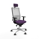Horna sincro malla blanca bali morado brazos 1D base aluminio cabecero 2D ruedas 65mm engomadas