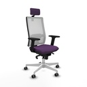 Horna sincro malla blanca bali morado brazos 2D base blanca cabecero 2D ruedas 65mm engomadas