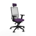 Horna sincro malla blanca bali morado brazos 2D base piramidal cabecero 2D ruedas 65mm engomadas