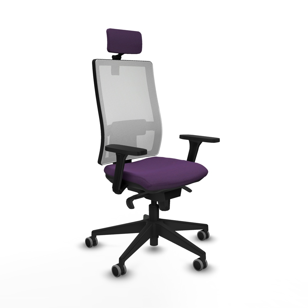 Horna sincro malla blanca bali morado brazos 3D base piramidal cabecero 2D ruedas 65mm engomadas