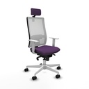 Horna sincro malla blanca bali morado brazos blancos base blanca cabecero 2D ruedas 65mm nailon