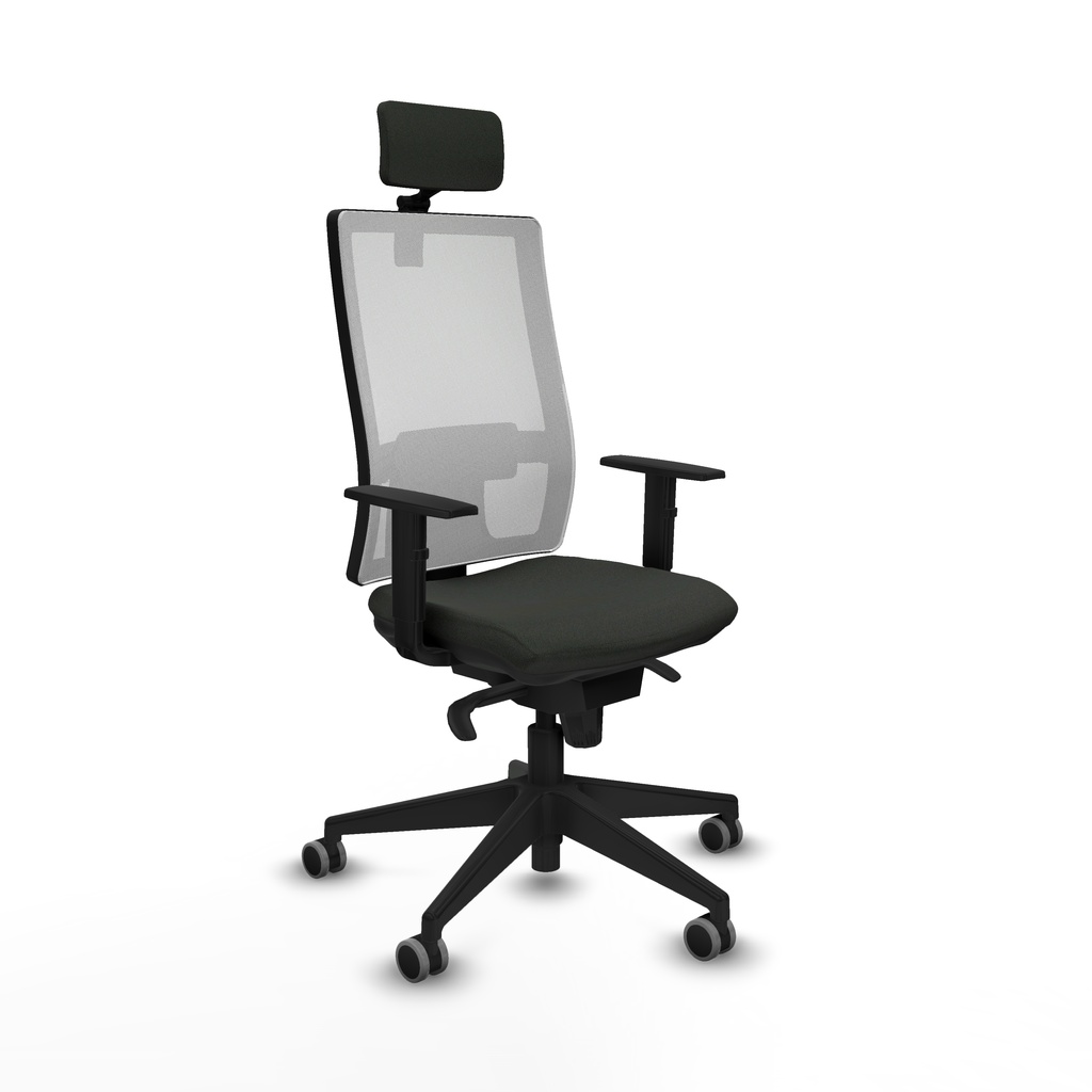 Horna sincro malla blanca bali negro brazos 1D base piramidal cabecero 2D ruedas 65mm engomadas