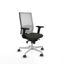 Horna sincro malla blanca bali negro brazos 2D base blanca  ruedas 65mm engomadas