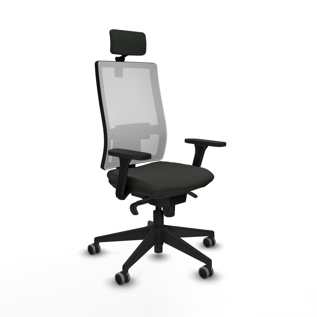 Horna sincro malla blanca bali negro brazos 3D base piramidal cabecero 2D ruedas 65mm engomadas