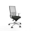 Horna sincro malla blanca bali negro brazos blancos base aluminio  ruedas 65mm engomadas