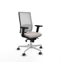 Horna sincro malla blanca similpiel blanco brazos 2D base blanca  ruedas 65mm engomadas