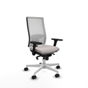 Horna sincro malla blanca similpiel blanco brazos 3D base blanca  ruedas 65mm nailon