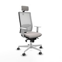 Horna sincro malla blanca similpiel blanco brazos blancos base blanca cabecero 2D ruedas 65mm engomadas